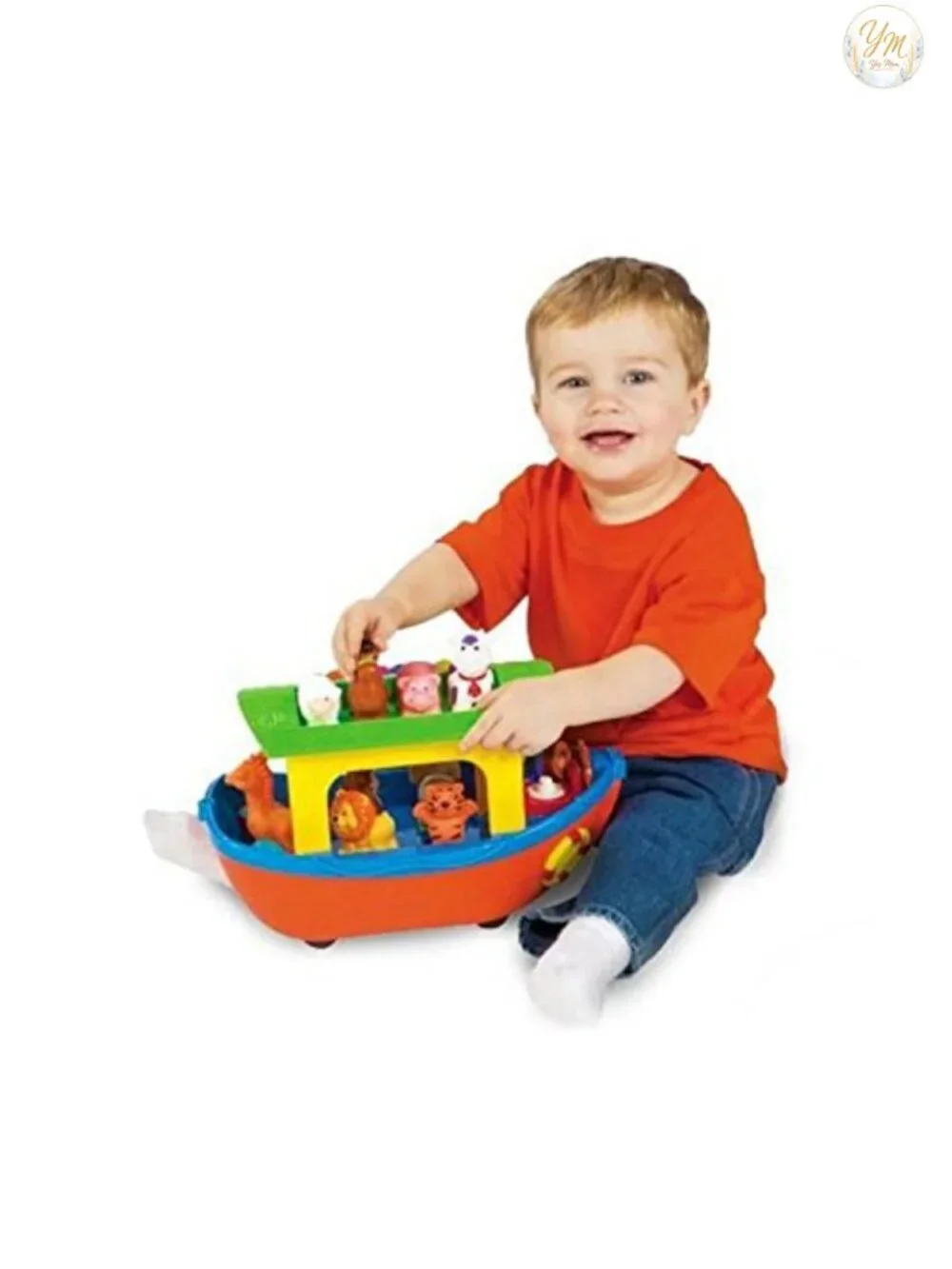 Noah's Ark Shape Sorter Toy with 9 Animal Figures Musical Piano Sounds